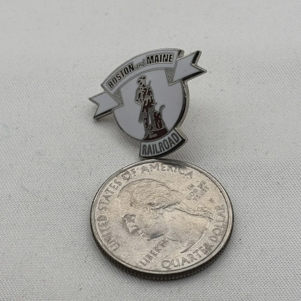 Boston And Maine Railroad Train New England Lapel Hat Pin